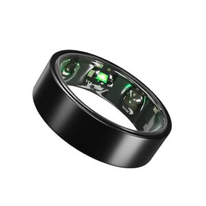 Gabit Smart Ring – Matte Black (Size 6) Health & Fitness Tracker | Stress & Sleep Monitoring | 15+ Workout Modes | HRV, SpO2, Heart Rate, Step Tracker