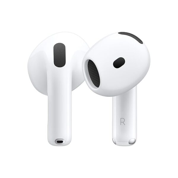 Apple AirPods 4 Wireless Earbuds | Bluetooth Headphones with Personalized Spatial Audio | Sweat and Water Resistant | USB-C Charging Case | H2 Chip | Up to 30 Hours of Battery Life | Effortless Setup for iPhone